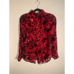 Junya Watanabe comme des garçons Red Blooms Shirt
